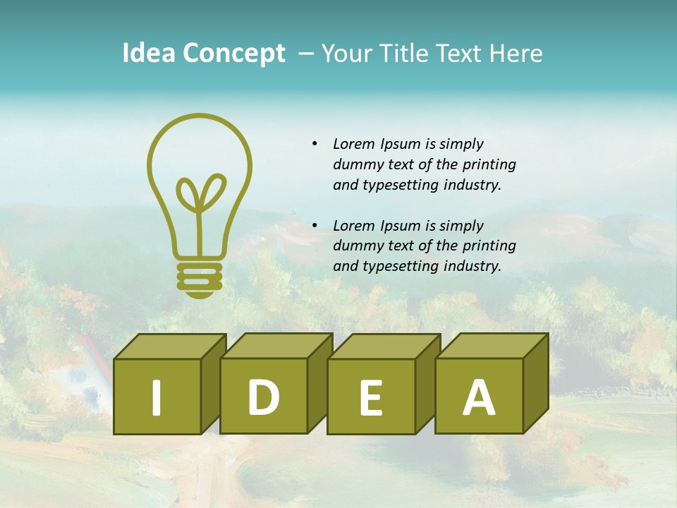 Seasson Oil Green PowerPoint Template