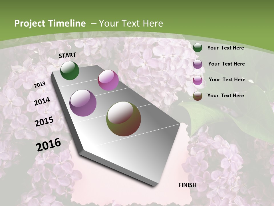 Flora Violet Floral PowerPoint Template