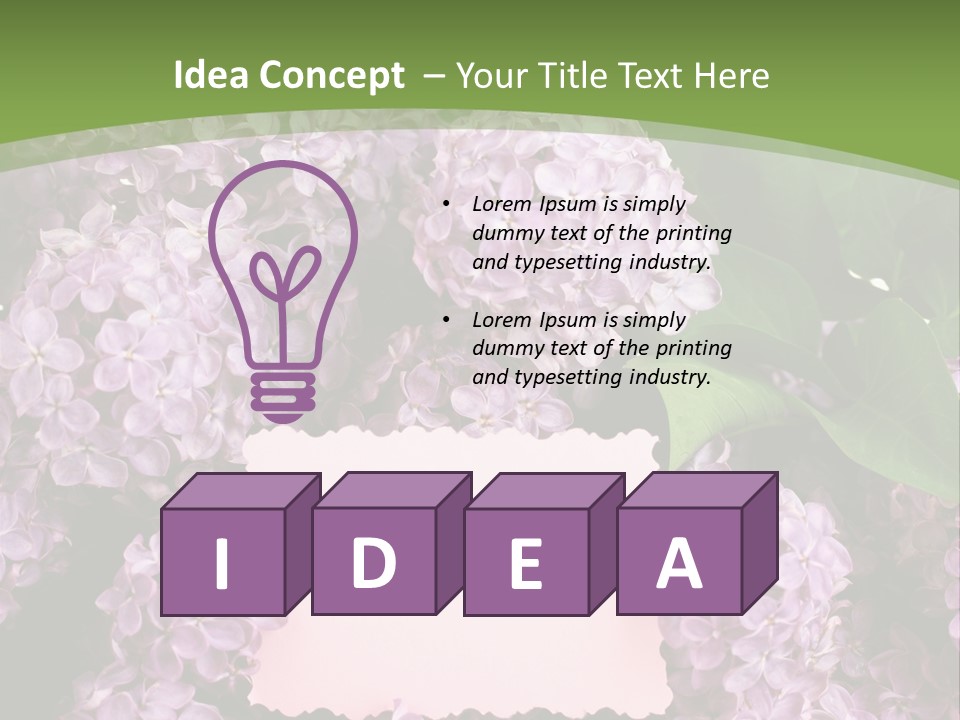 Flora Violet Floral PowerPoint Template