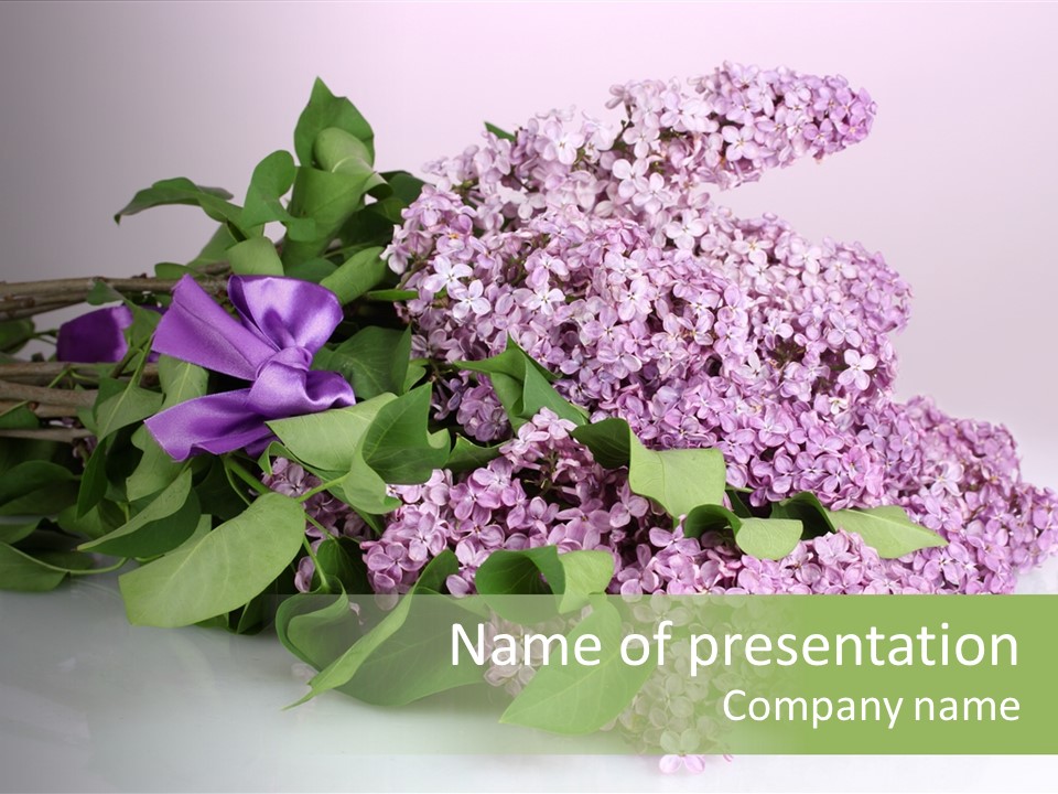 Background Bloom Gift PowerPoint Template