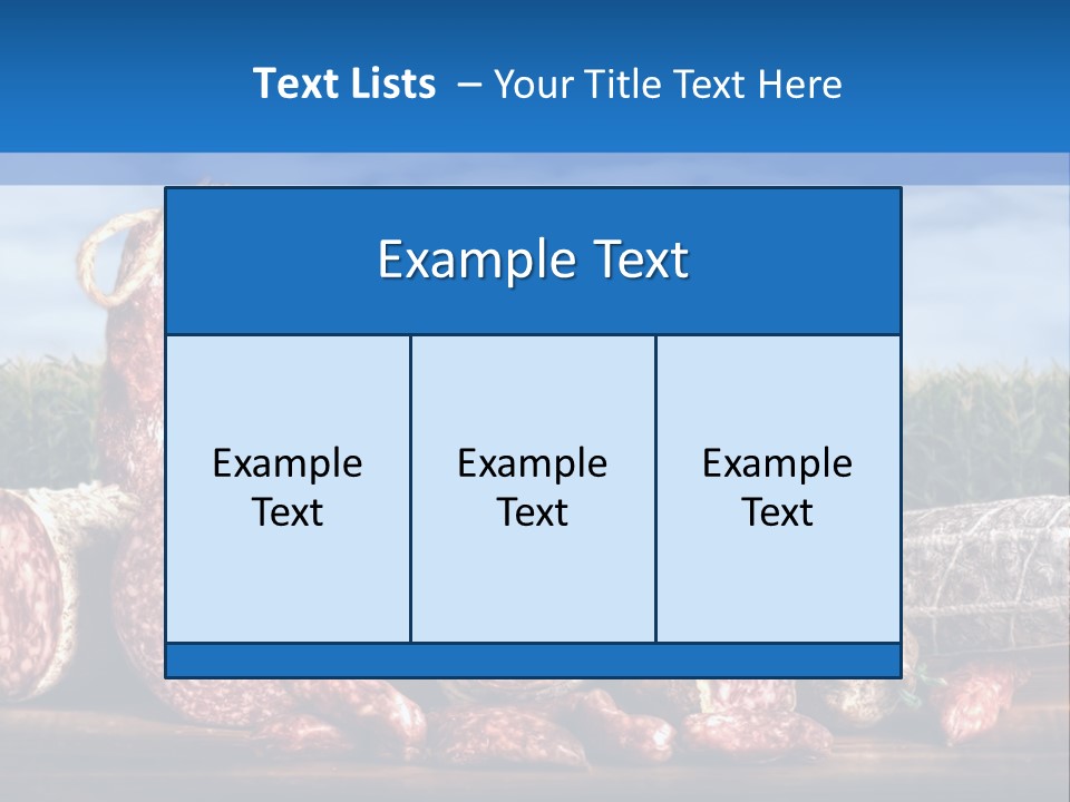 Salumificio Salsiccia Merenda PowerPoint Template