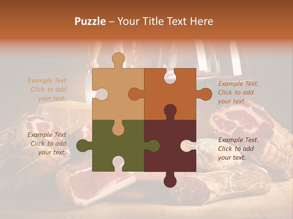 Alimento Salsiccia Grana PowerPoint Template
