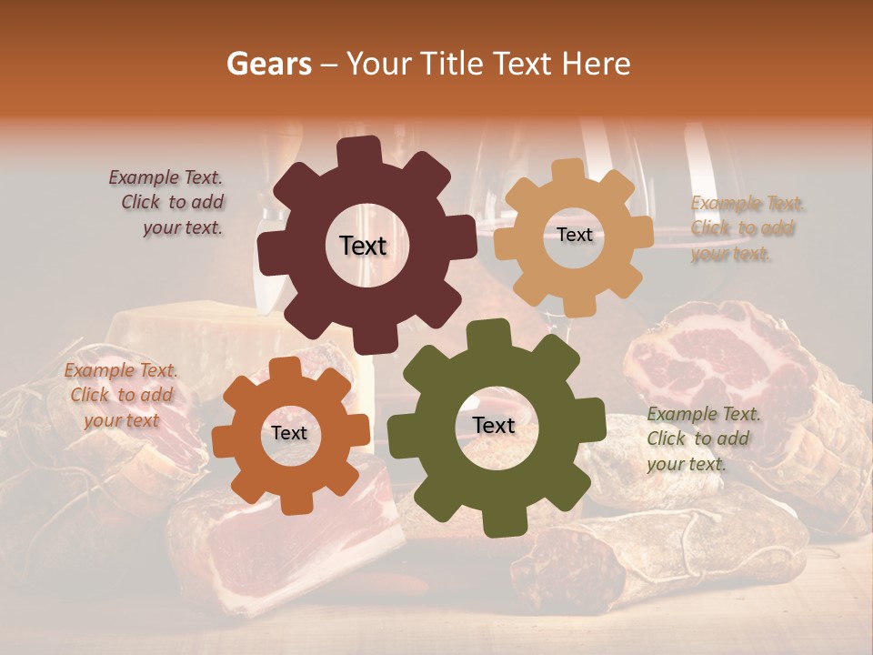 Alimento Salsiccia Grana PowerPoint Template