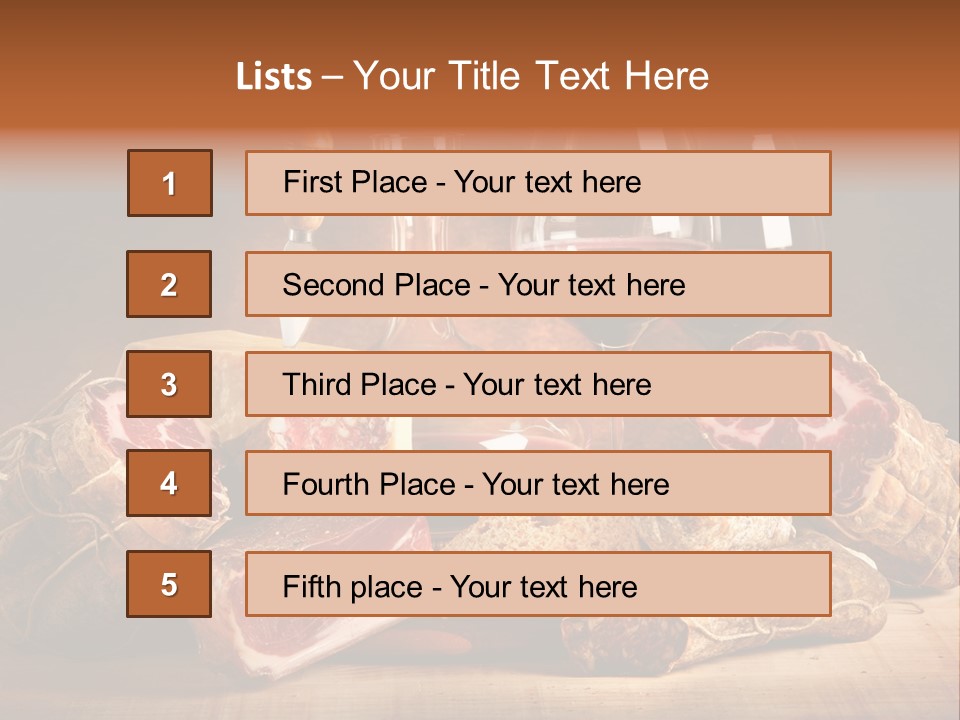 Alimento Salsiccia Grana PowerPoint Template