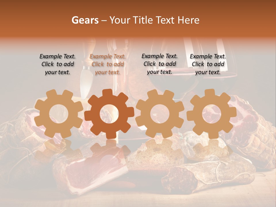 Alimento Salsiccia Grana PowerPoint Template