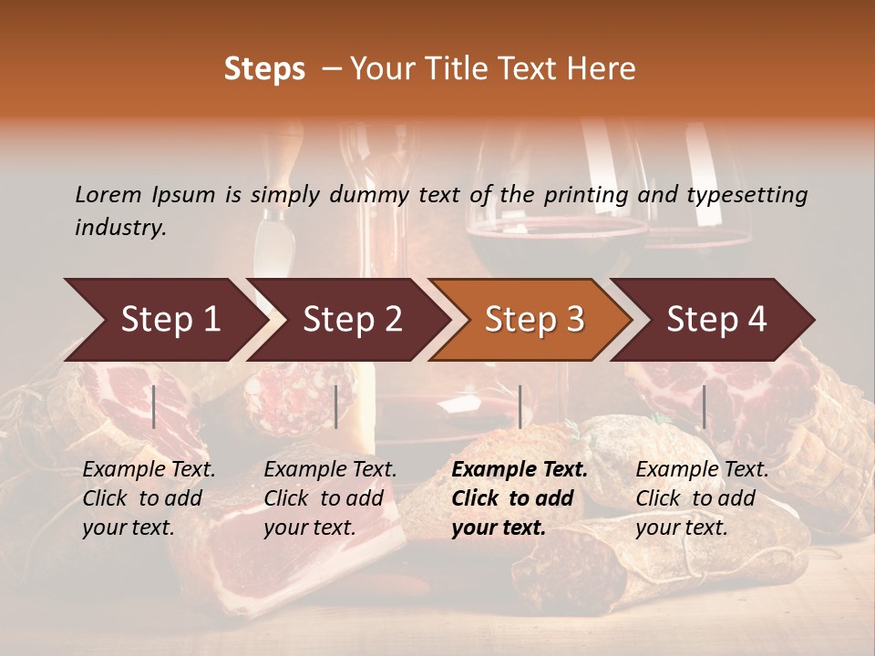 Alimento Salsiccia Grana PowerPoint Template