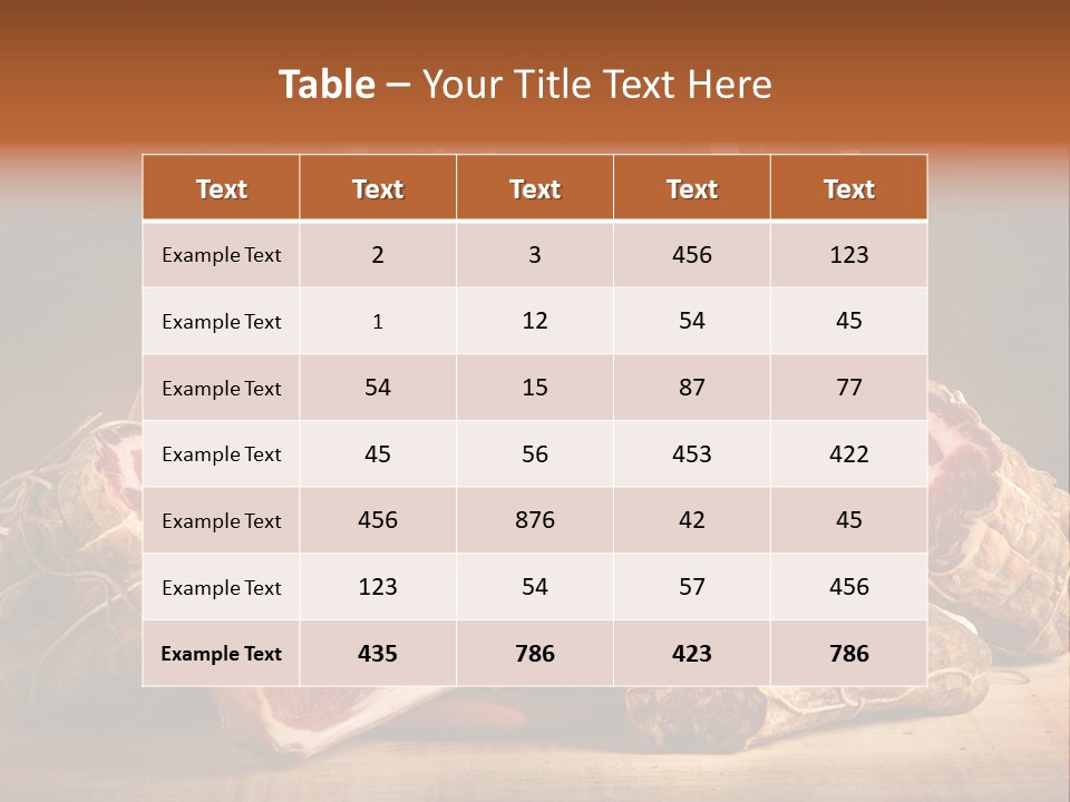 Alimento Salsiccia Grana PowerPoint Template