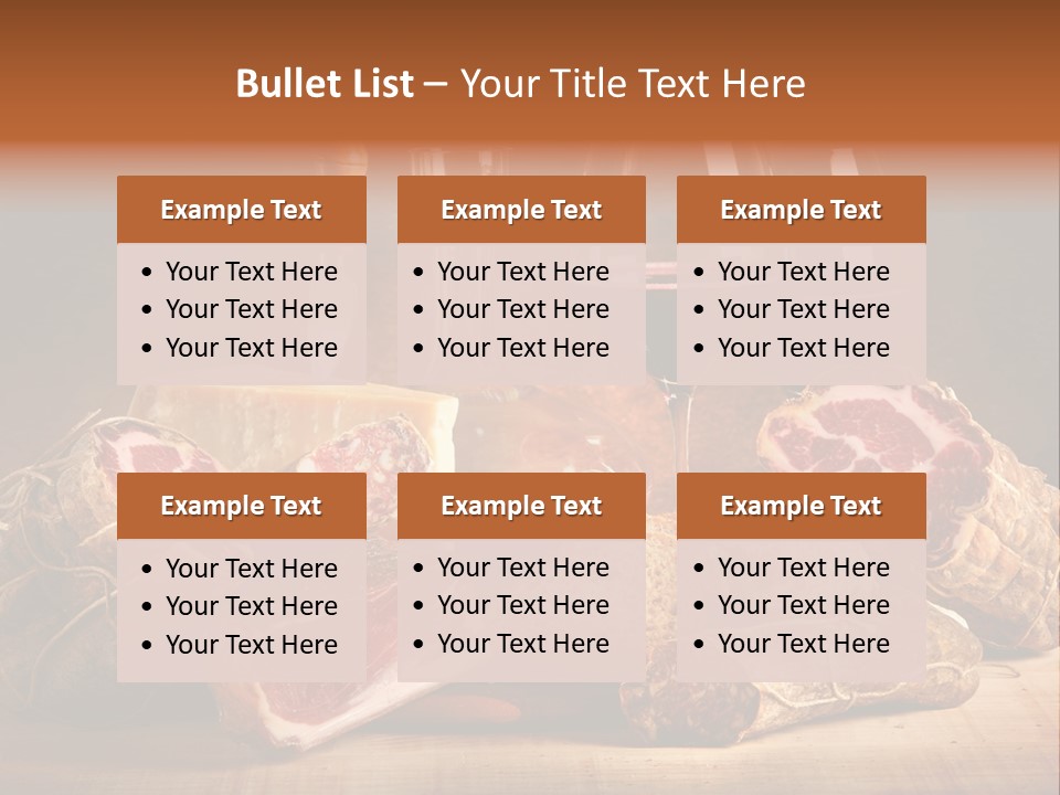 Alimento Salsiccia Grana PowerPoint Template