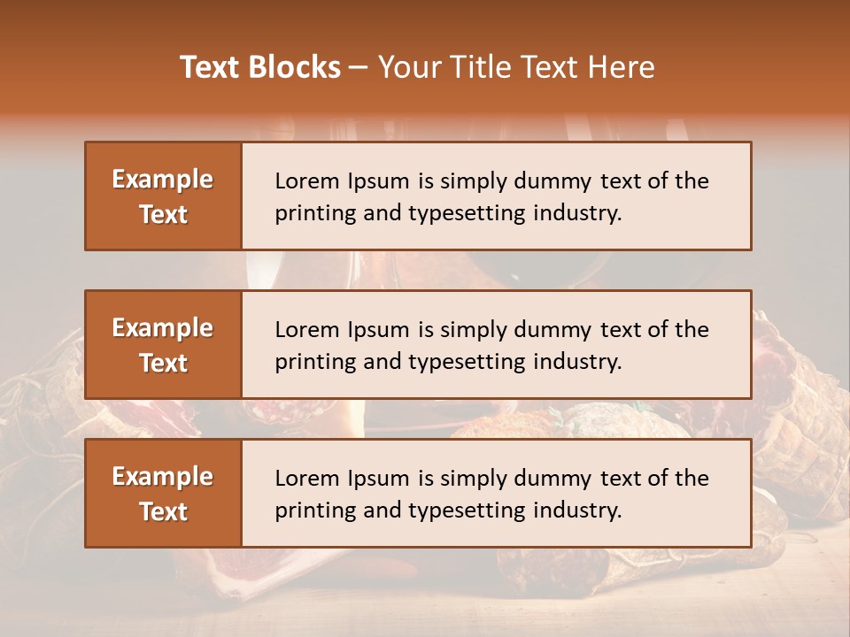 Alimento Salsiccia Grana PowerPoint Template