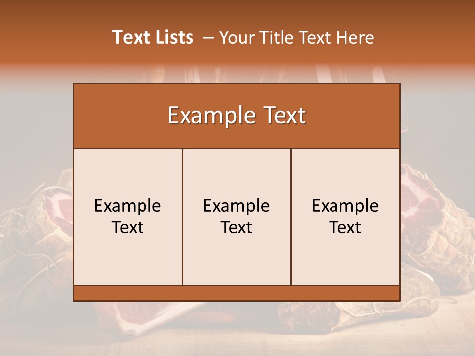 Alimento Salsiccia Grana PowerPoint Template