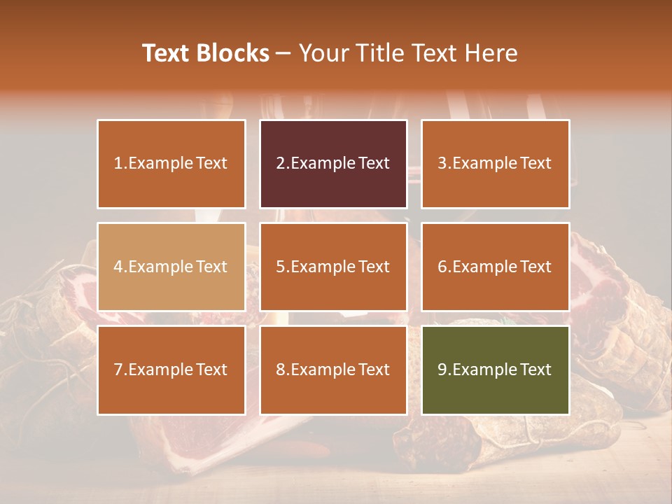 Alimento Salsiccia Grana PowerPoint Template