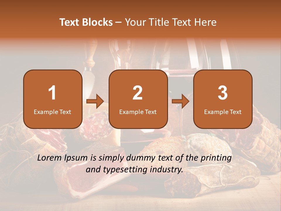 Alimento Salsiccia Grana PowerPoint Template
