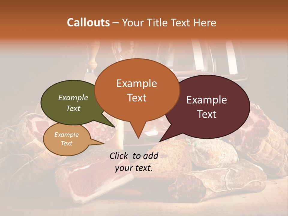 Alimento Salsiccia Grana PowerPoint Template
