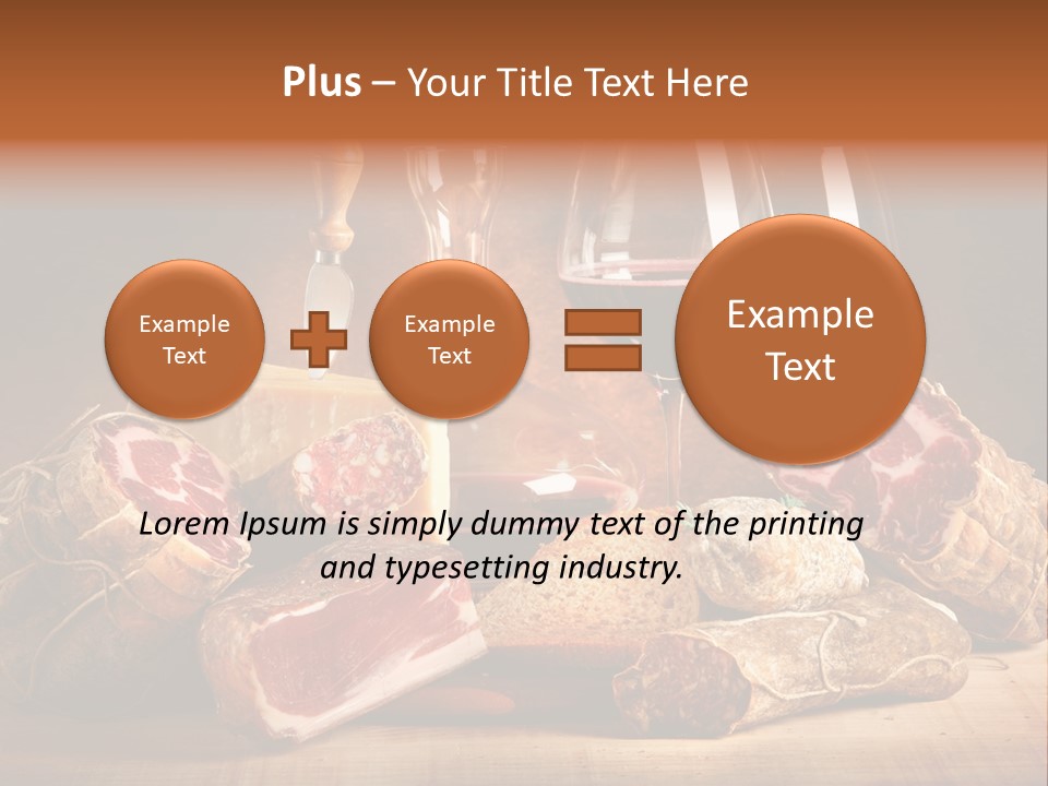 Alimento Salsiccia Grana PowerPoint Template