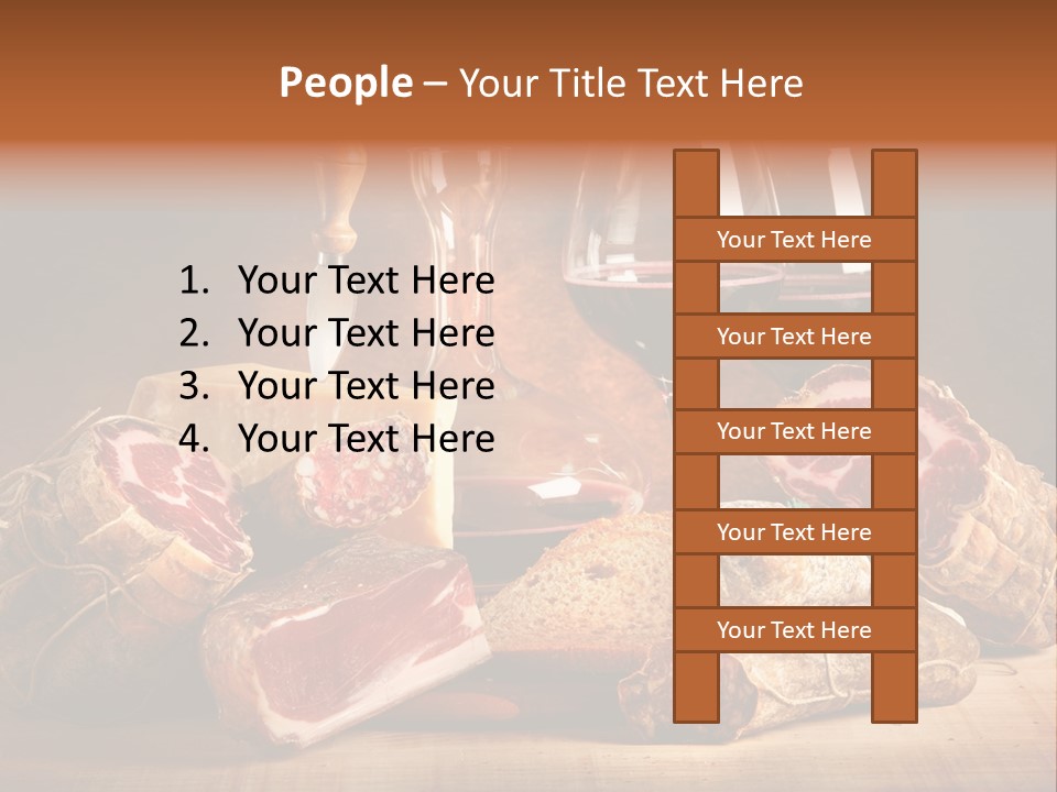 Alimento Salsiccia Grana PowerPoint Template