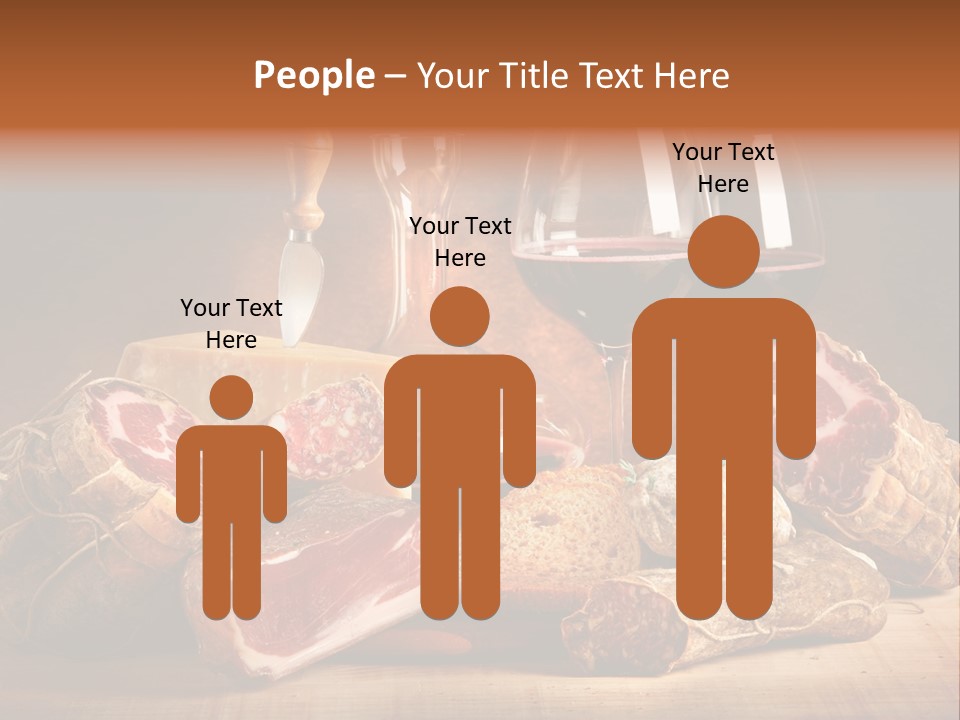 Alimento Salsiccia Grana PowerPoint Template