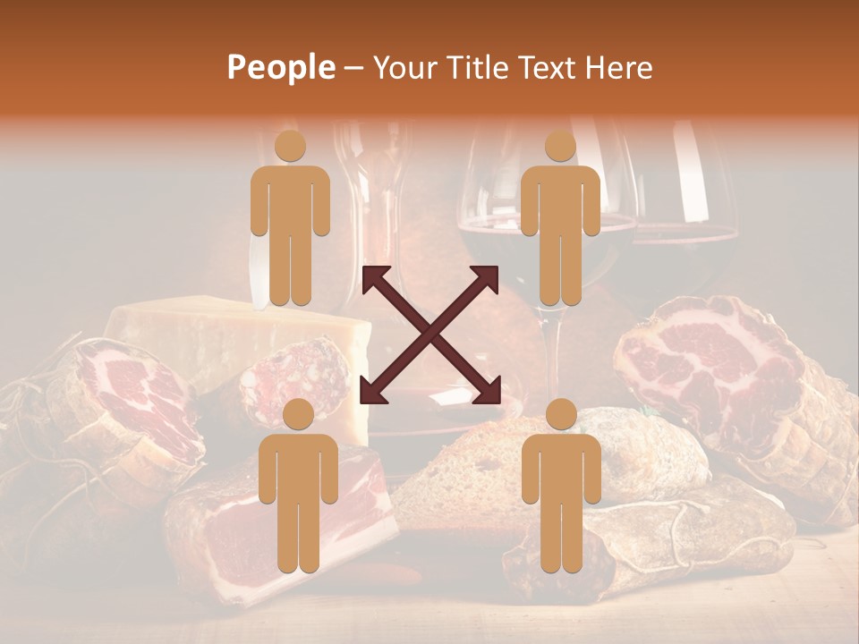 Alimento Salsiccia Grana PowerPoint Template