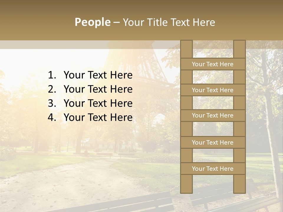 Herbe Tourisme Tour Eiffel PowerPoint Template