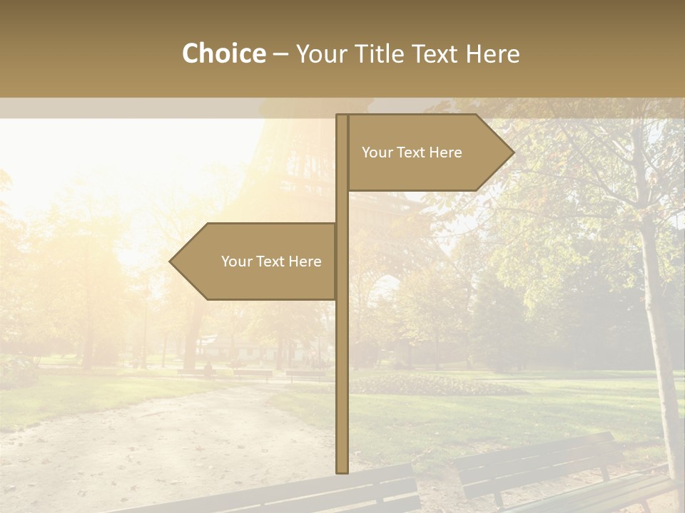 Herbe Tourisme Tour Eiffel PowerPoint Template