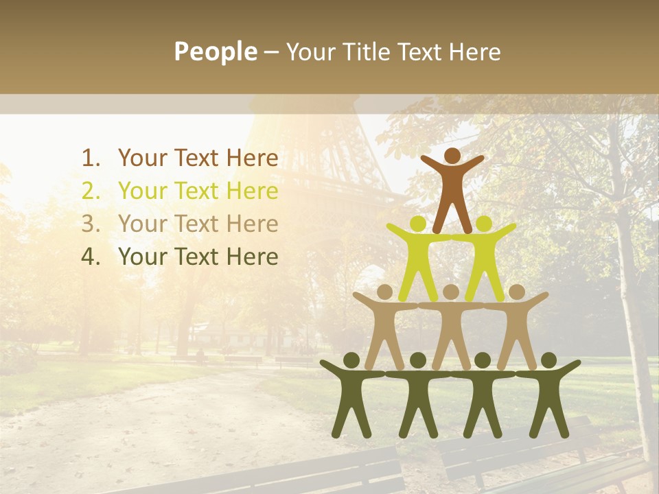 Herbe Tourisme Tour Eiffel PowerPoint Template