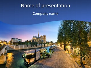 Tourisme Bleu Aurore PowerPoint Template