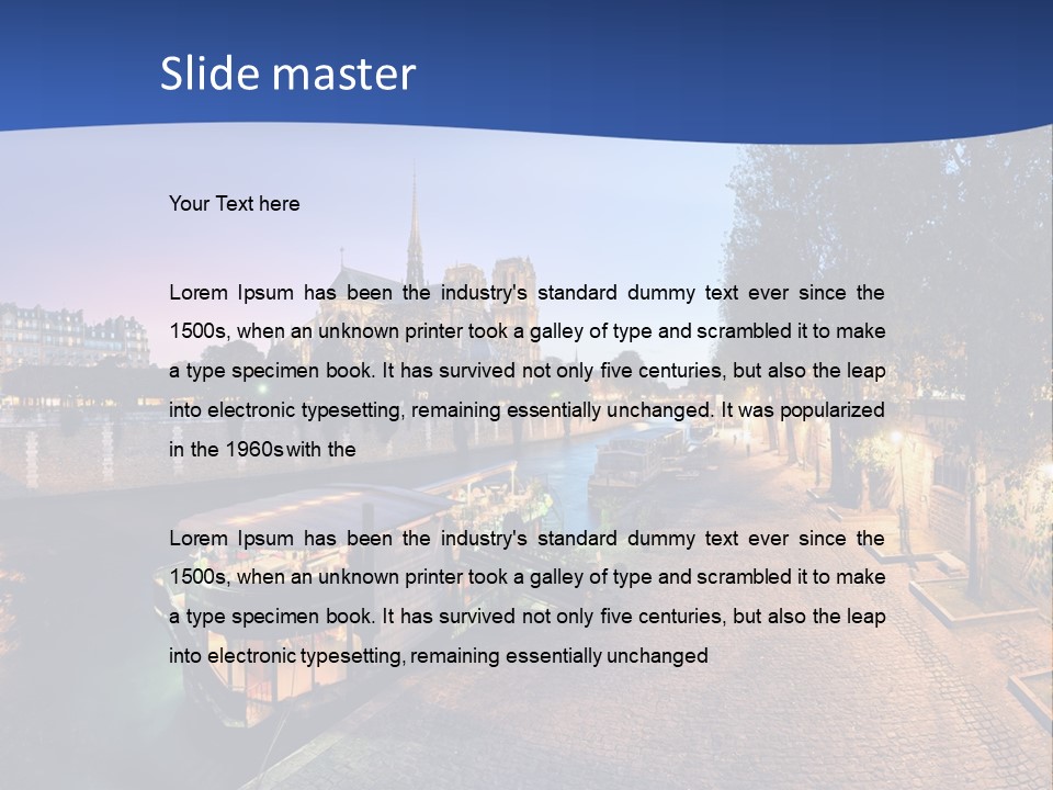 Tourisme Bleu Aurore PowerPoint Template