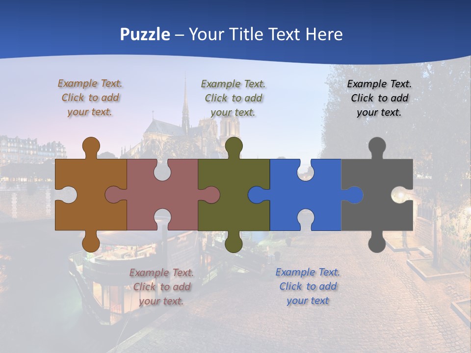 Tourisme Bleu Aurore PowerPoint Template