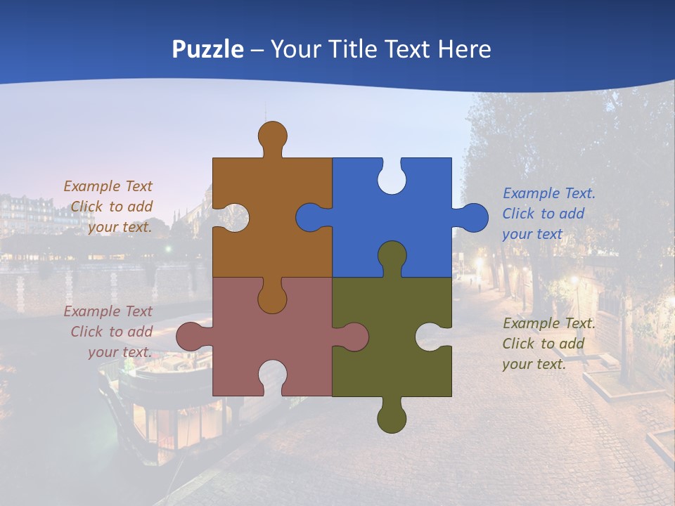 Tourisme Bleu Aurore PowerPoint Template