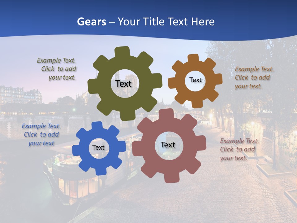 Tourisme Bleu Aurore PowerPoint Template