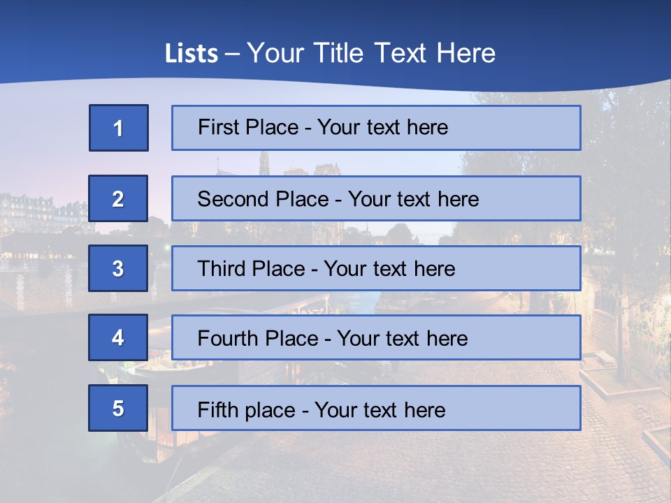 Tourisme Bleu Aurore PowerPoint Template
