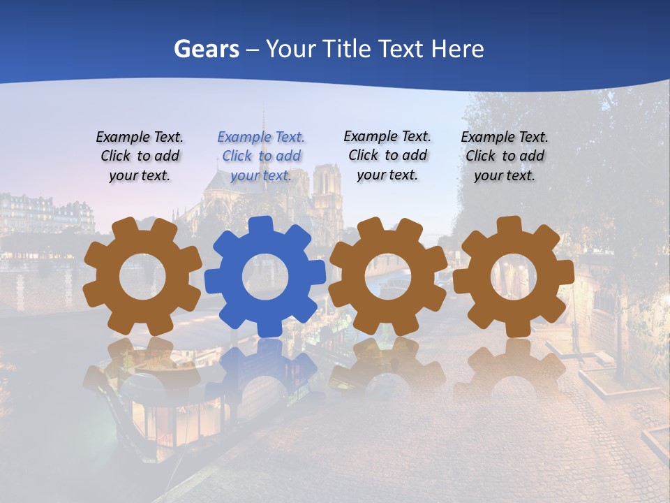 Tourisme Bleu Aurore PowerPoint Template