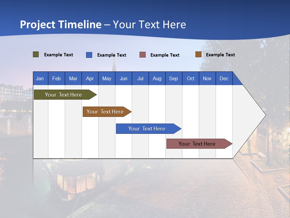 Tourisme Bleu Aurore PowerPoint Template