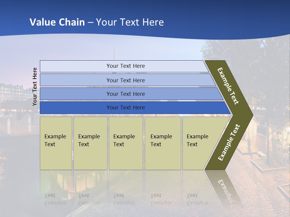 Tourisme Bleu Aurore PowerPoint Template