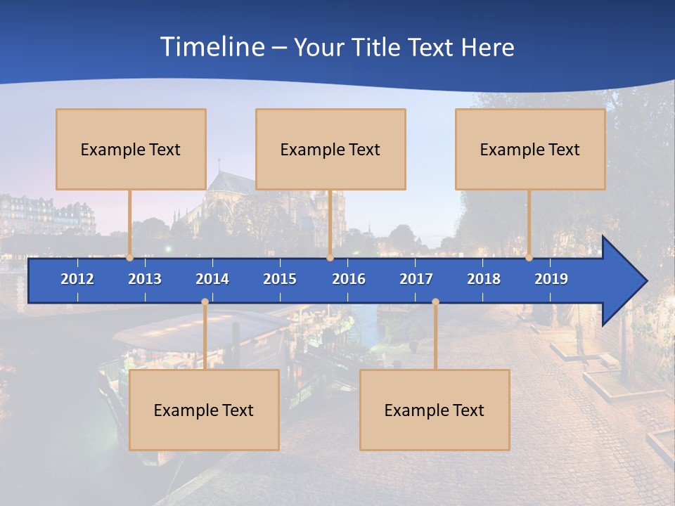 Tourisme Bleu Aurore PowerPoint Template