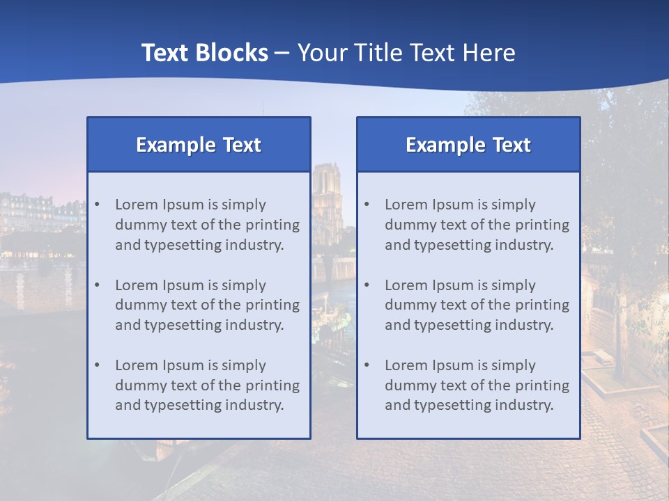 Tourisme Bleu Aurore PowerPoint Template