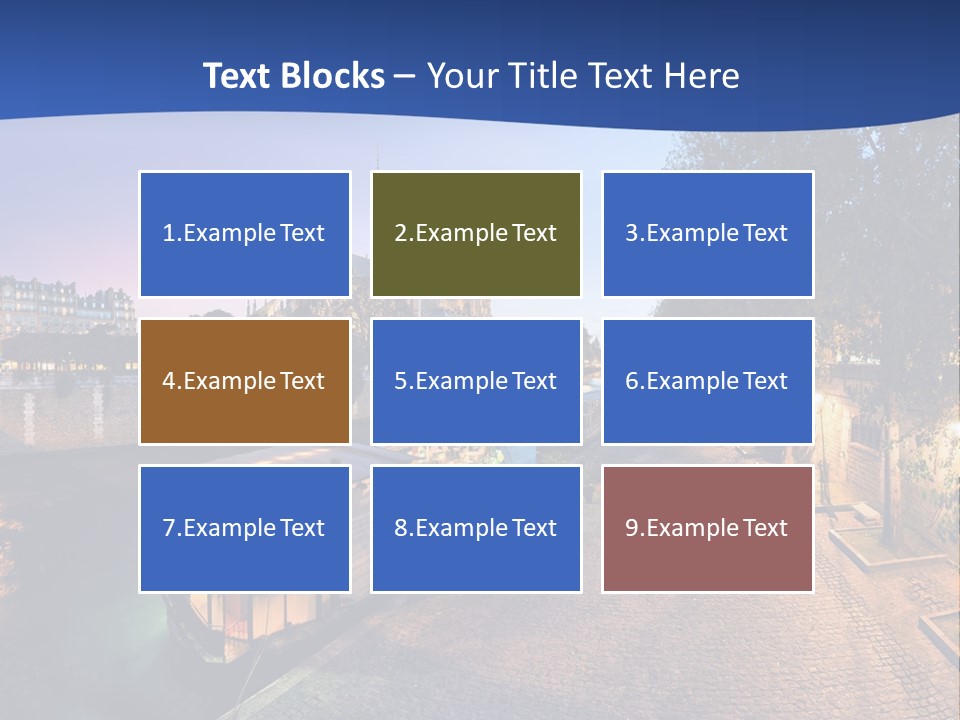 Tourisme Bleu Aurore PowerPoint Template