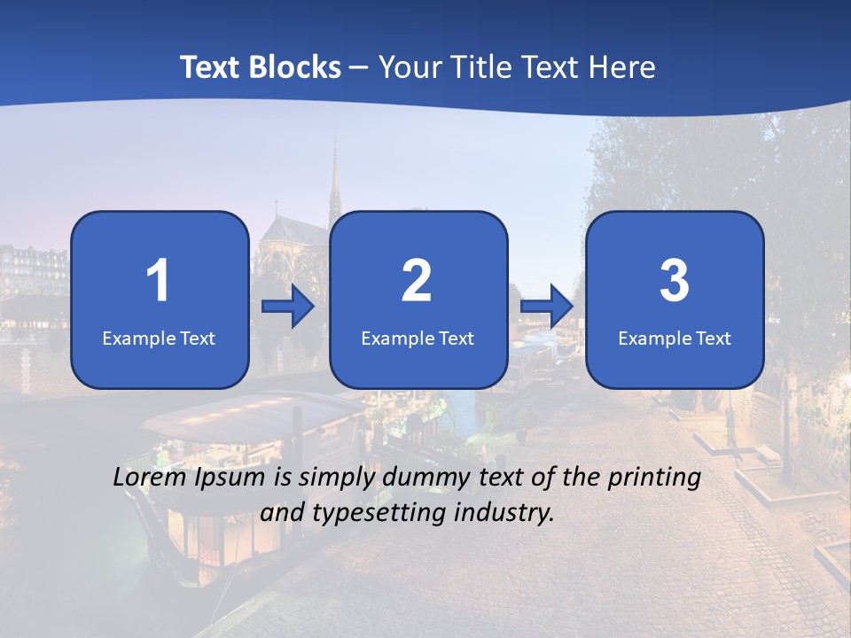 Tourisme Bleu Aurore PowerPoint Template