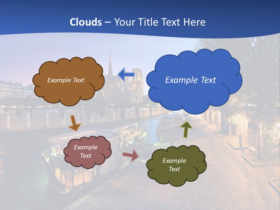 Tourisme Bleu Aurore PowerPoint Template