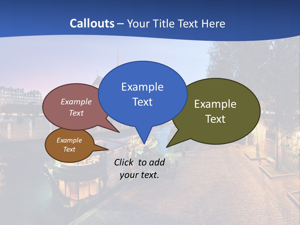 Tourisme Bleu Aurore PowerPoint Template