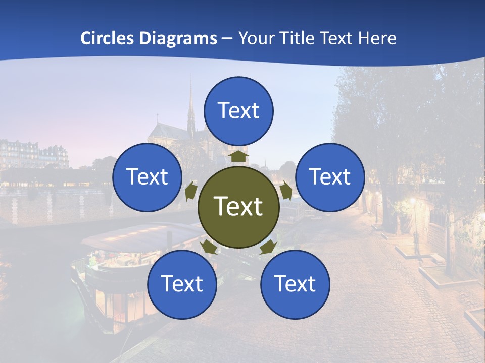 Tourisme Bleu Aurore PowerPoint Template