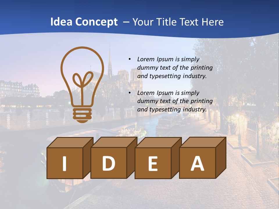 Tourisme Bleu Aurore PowerPoint Template