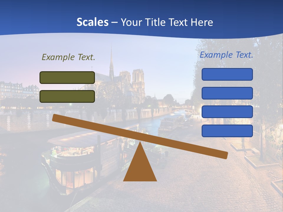 Tourisme Bleu Aurore PowerPoint Template