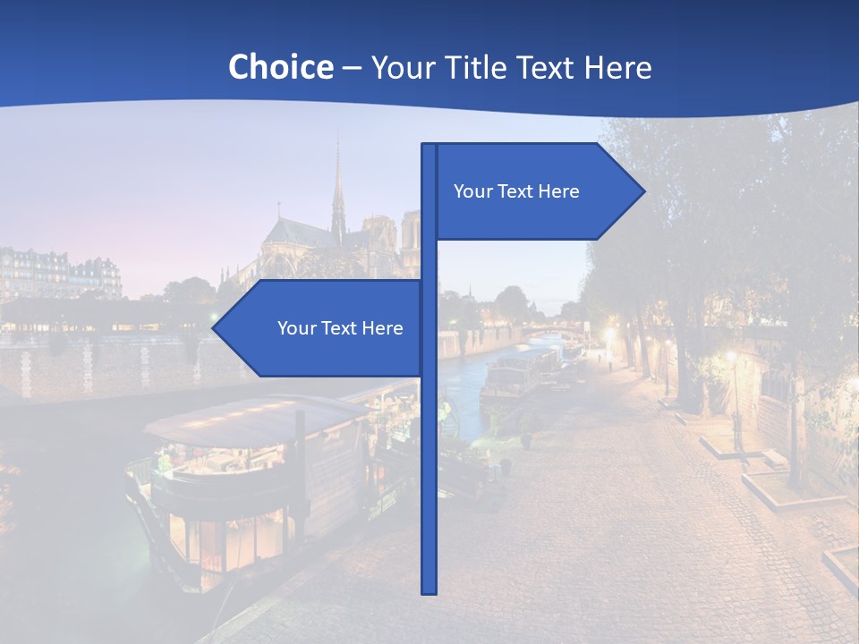 Tourisme Bleu Aurore PowerPoint Template