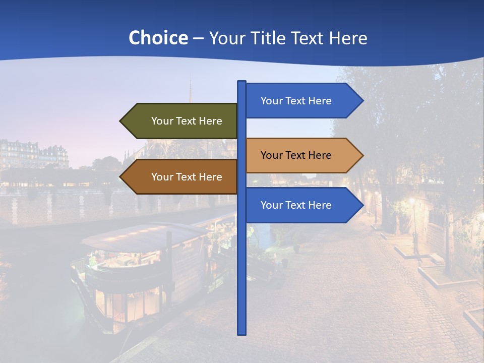 Tourisme Bleu Aurore PowerPoint Template