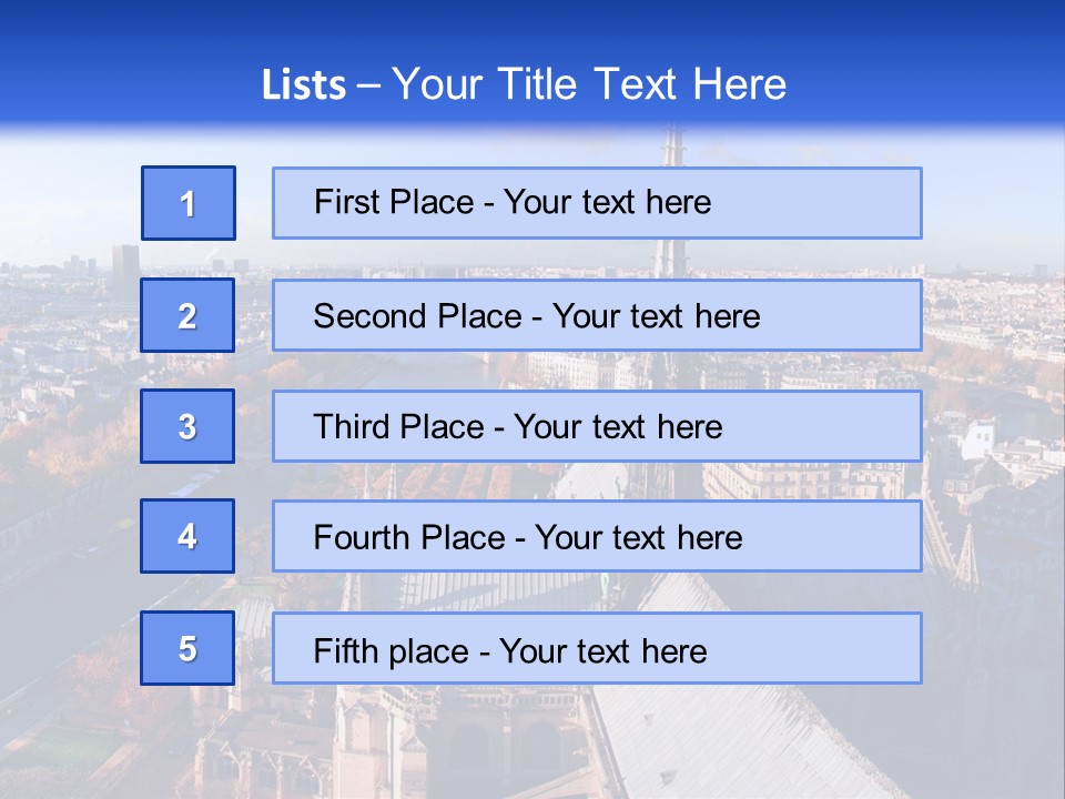 Seine Toits Eglise PowerPoint Template