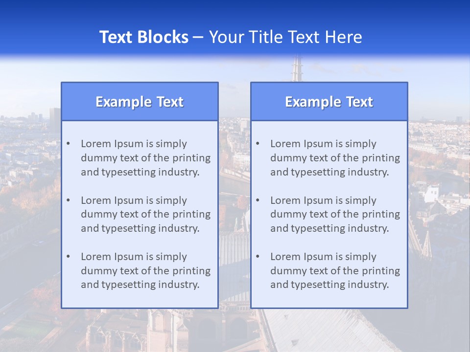 Seine Toits Eglise PowerPoint Template
