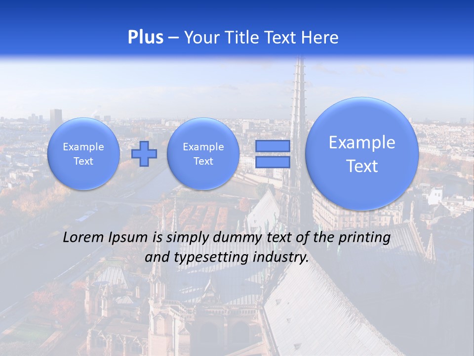 Seine Toits Eglise PowerPoint Template