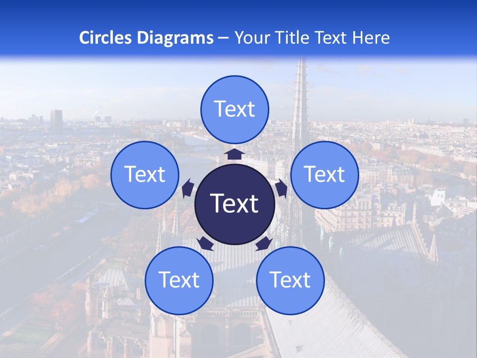 Seine Toits Eglise PowerPoint Template