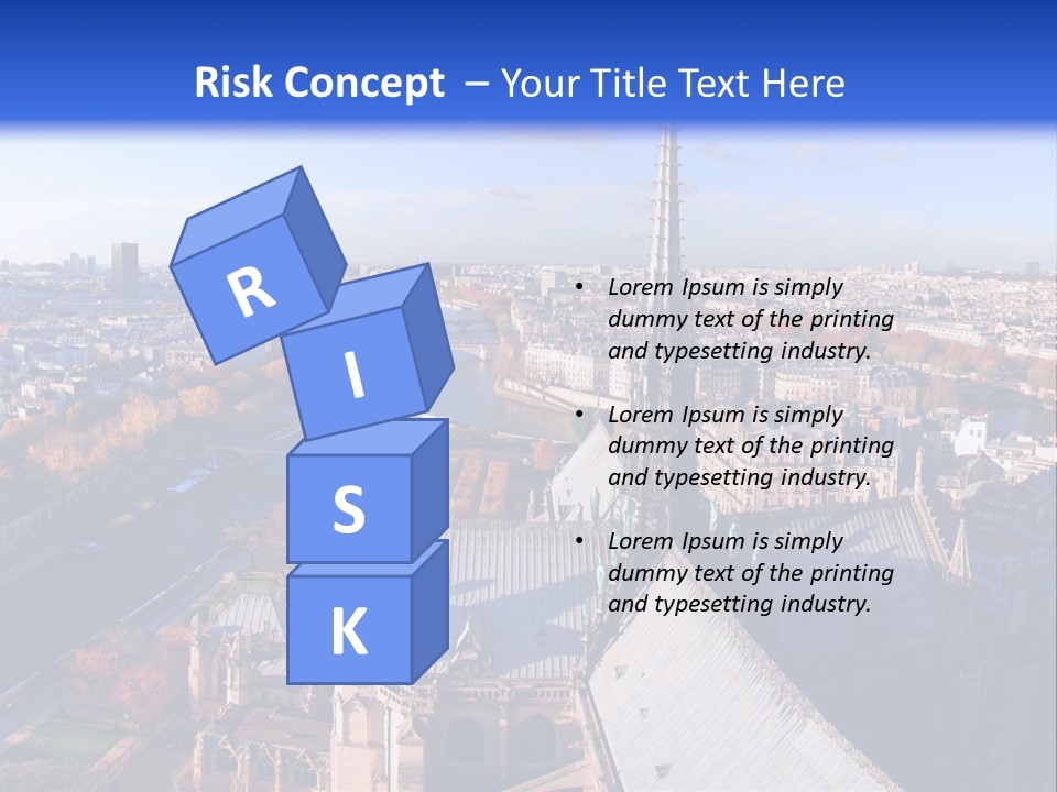 Seine Toits Eglise PowerPoint Template