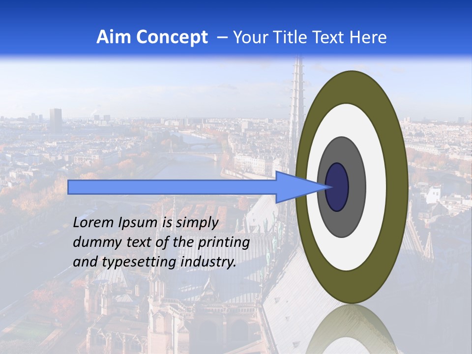 Seine Toits Eglise PowerPoint Template